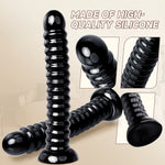 Ribbed DepthMaster XXL Suction Plug 🖤🔥💦