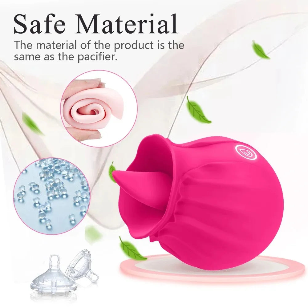 Blush Rose Tongue Vibrator 🌸