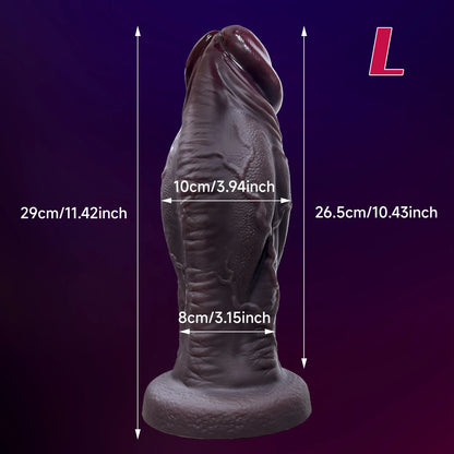 PlumBeast X – Ultra-Thick Veined Dildo with Suction Cup & Stretch Impact 🍇🔥💪