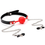 ObeyMe Ball Gag with Nipple Clamps  🔗