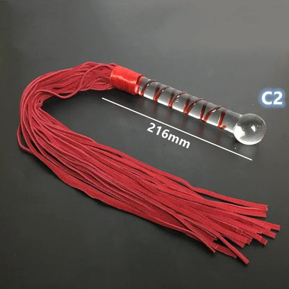 Velvet Punisher – Dual-Play Glass Flogger