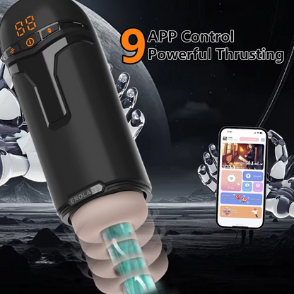 Neon Pulse Pro – 5-in-1 Smart Thrusting Masturbator 🔥📱💦