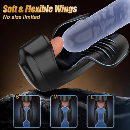 TongueTamer X – 2-in-1 Licking & Tapping Glans Vibrator for Intense Edge Training 🍒⚡🌀