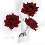 Rosé Bloom – Romantic Stainless Steel Anal Plug 🌹✨🍑