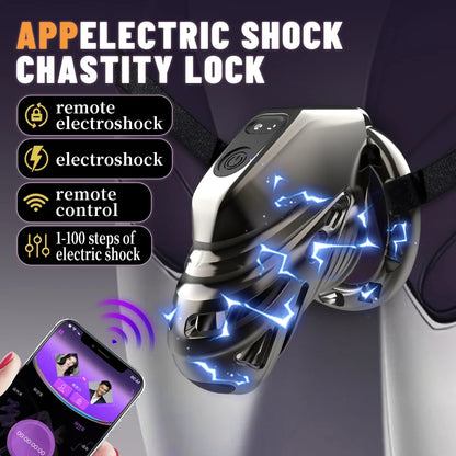 VoltCage Electro Lock – App-Controlled Chastity Cage 🔒⚡