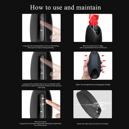 DEVEN – Heated Glans Pulse Trainer with Dual Vibration & Up-Down Strike 💥🔥🍆