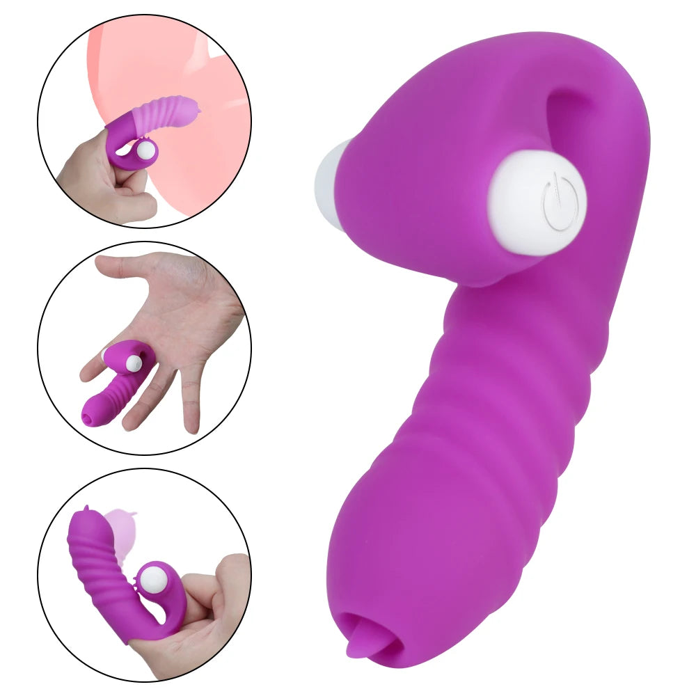 Vibrakiss – Finger Control Clit Flicker with Ribbed Anal Tip 💋🔥