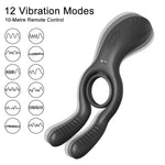 Dual Vibrating Clit & Cock Ring – 12-Mode Pleasure Enhancer⚡🔥