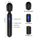 DeepGlide LCD Wand Massager ⚡🖤📊