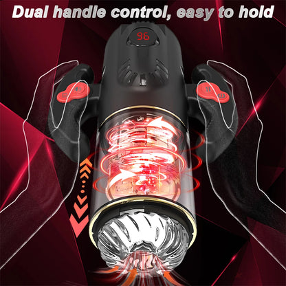 Dual-Handle PowerStroke 3-in-1 Masturbator 🔥🎧
