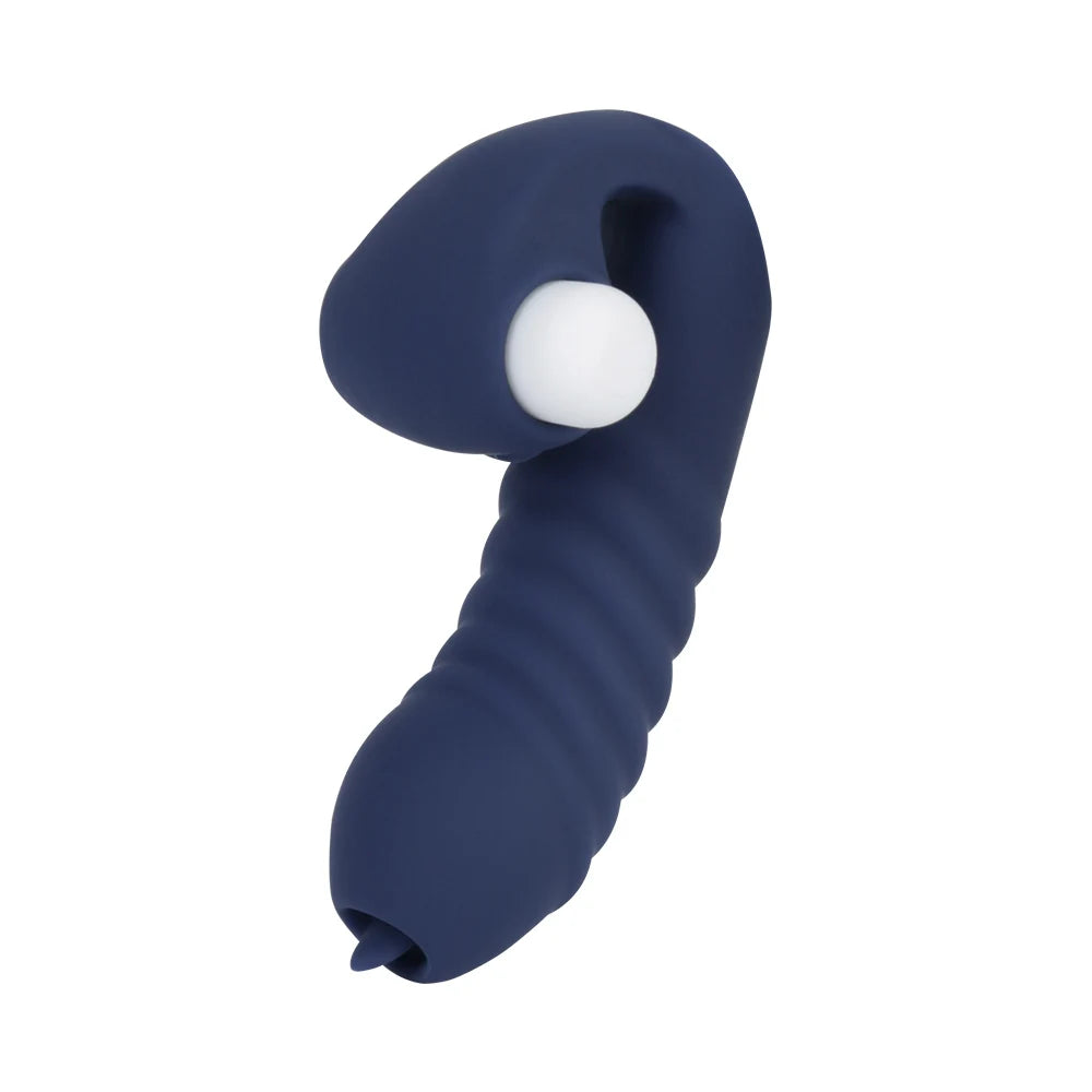 Vibrakiss – Finger Control Clit Flicker with Ribbed Anal Tip 💋🔥