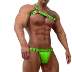 LockStrap Duo – Leather Jock & Chest Harness Set 🖤🔗