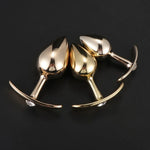 GoldRush – Luxe Crystal Steel Anal Plug ✨🍑💎