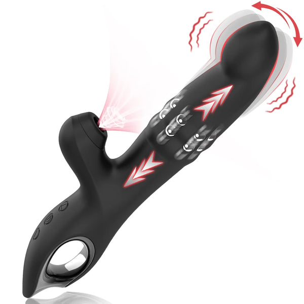 SuctionWave Beaded Thrusting Vibrator💦💓