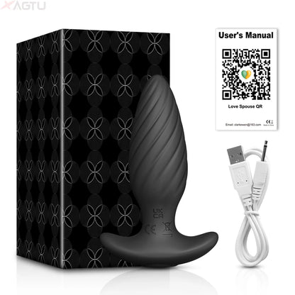 VibeCommand – App-Controlled Spiral Butt Plug for Couples & Solo Play 📱🌀🍑