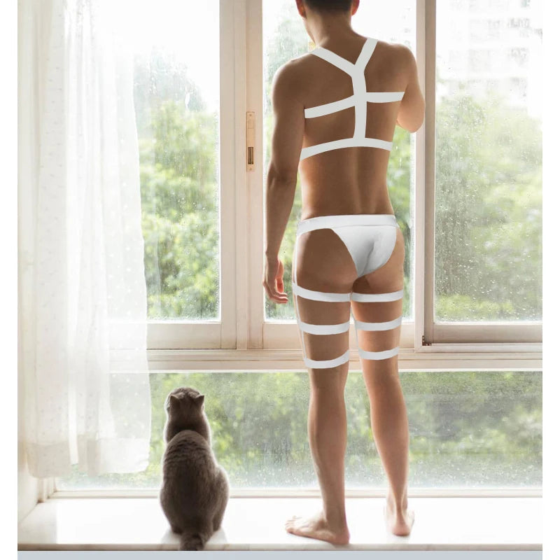 Submission Circuit Set – 3-Piece Brief + Harness + Strap Kit ⚡🖤