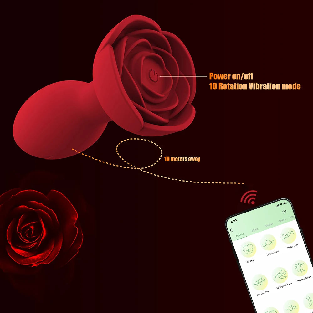 RoseWhirl – 360° Rotating Rose Plug for Wild Bloomers 🌹🍑🔁