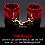 Velvettie Bond – Red Leather Restraint Cuffs 💞