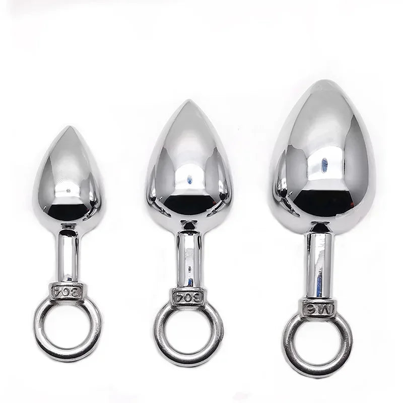 Steel Tease – Metal Ring Anal Plug Set 🔗❄️🍑
