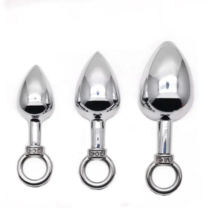Steel Tease – Metal Ring Anal Plug Set 🔗❄️🍑