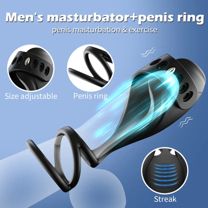 PulseLock X – 3-in-1 App-Controlled Cock Ring & Glans Massager 🔒📱💥