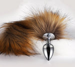 FoxyObey – Brown & White BDSM Tail Plug for Roleplay & Restraint 🐾🍑🔥