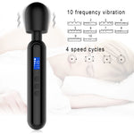 DeepGlide LCD Wand Massager ⚡🖤📊