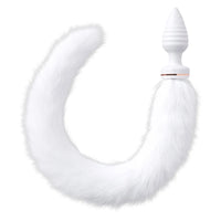White fox vibrating plug tail 🦊💫🔥
