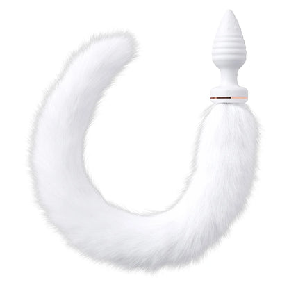 White fox vibrating plug tail 🦊💫🔥