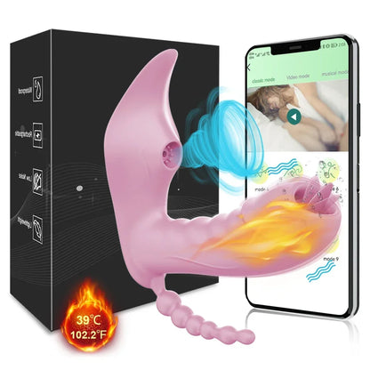 SmartApp Heated Sucking & Vibration Clit + G-Spot Massager 📱💦