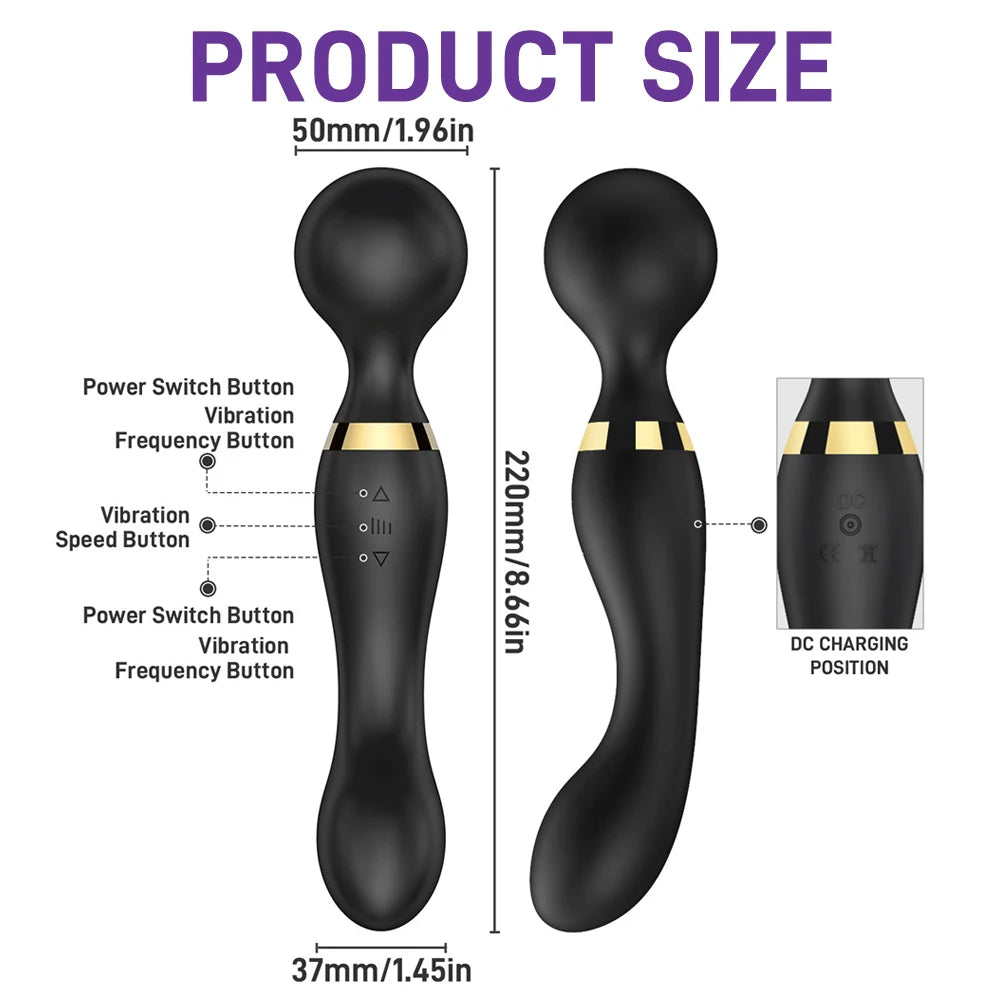 PulseGlide Duo Wand ⚡💜💦