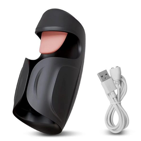 TongueTamer X – 2-in-1 Licking & Tapping Glans Vibrator for Intense Edge Training 🍒⚡🌀