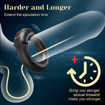 PulseTime Delay Vibe Ring – Intense Vibrating Cock Ring for Men 💪⏱️