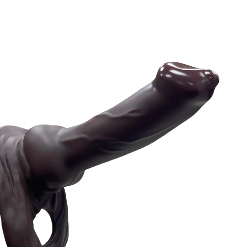 DeepStretch Supreme Cock Sleeve with Testicle Harness 🍫🔥