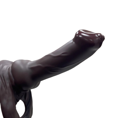 DeepStretch Supreme Cock Sleeve with Testicle Harness 🍫🔥