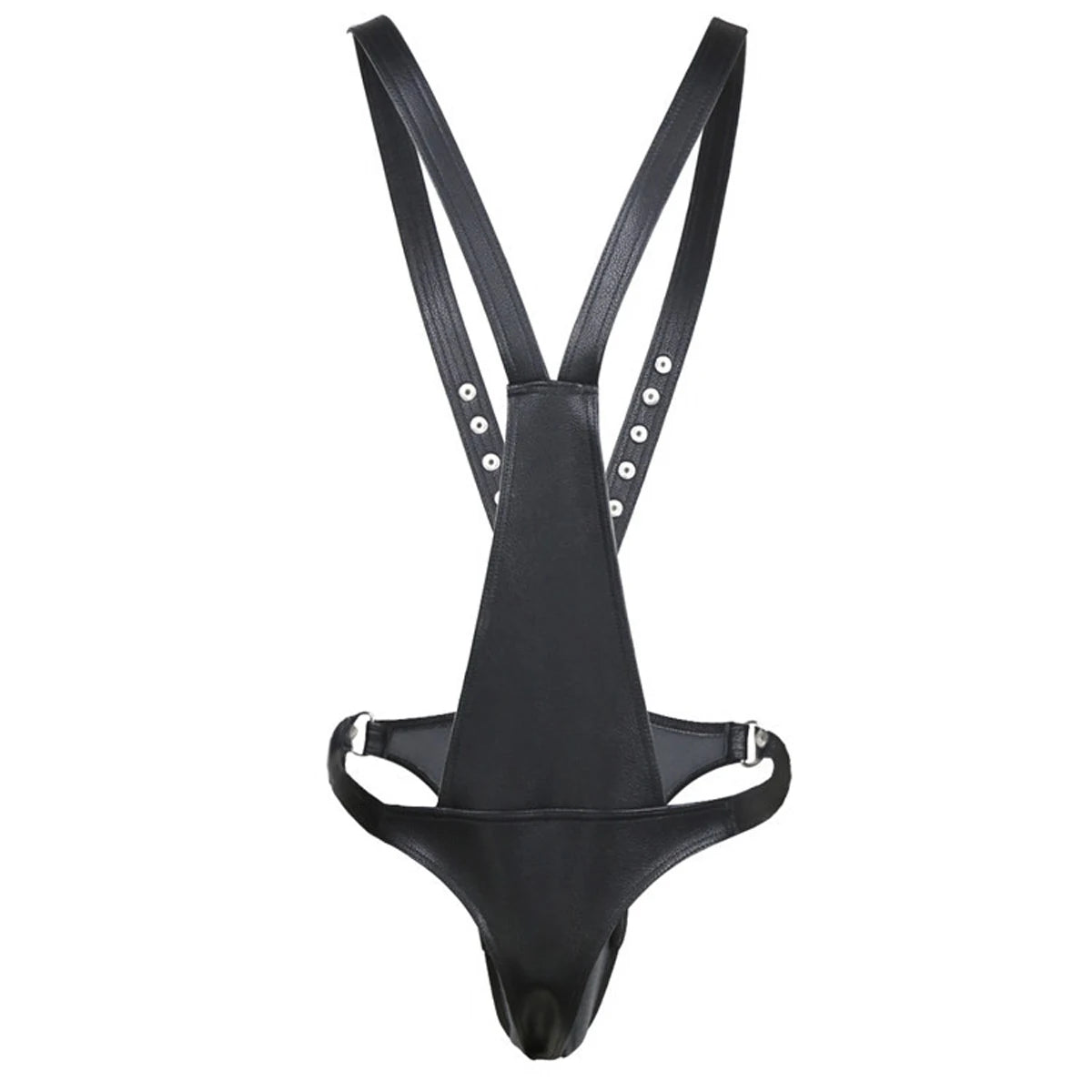 Gladiator Grip – Leather Pouch Harness Bodysuit 🖤⚔️