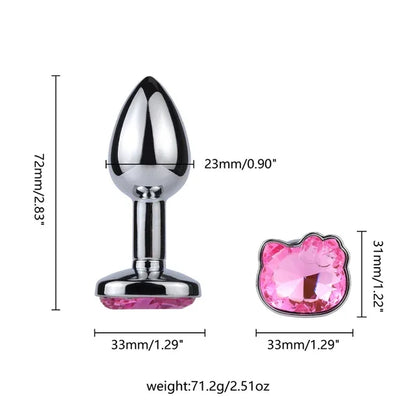 Kitty Jewel – Ice & Fire Metal Butt Plug Set 💎🔥❄️