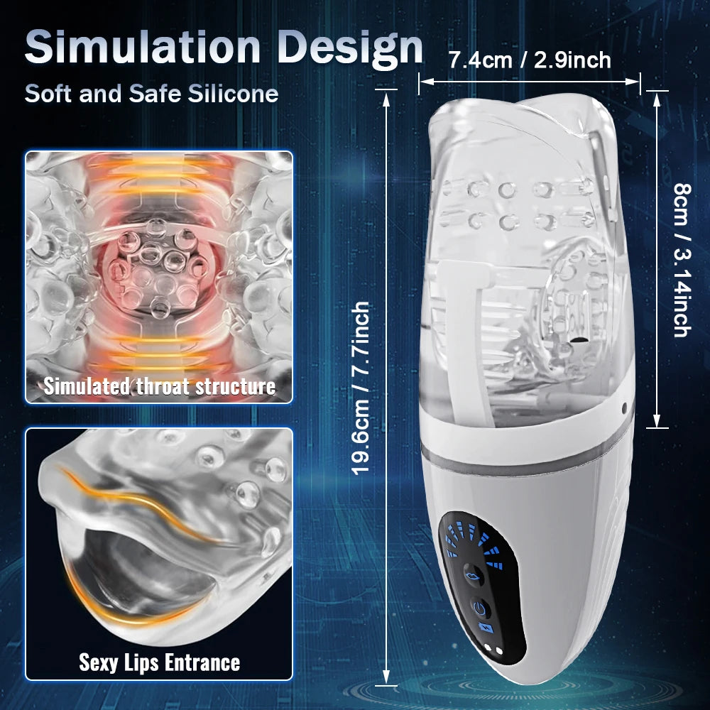 VibeJaw X – Transparent Oral Tease with 3 Motors & 5 Bite Modes 💋⚡