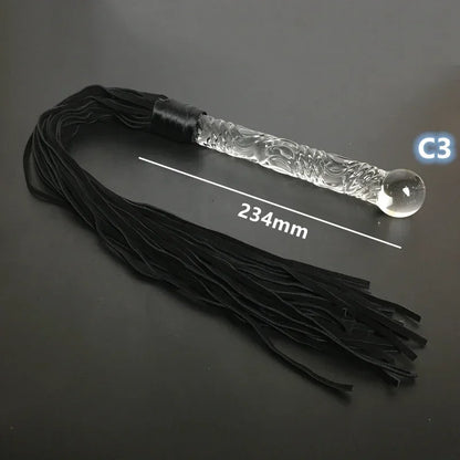 Velvet Punisher – Dual-Play Glass Flogger