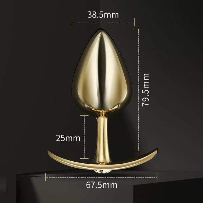 GoldRush – Luxe Crystal Steel Anal Plug ✨🍑💎