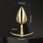 GoldRush – Luxe Crystal Steel Anal Plug ✨🍑💎