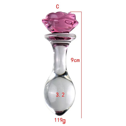 Glass Bloom – Rosebud Crystal Plug 🌸💎🍑