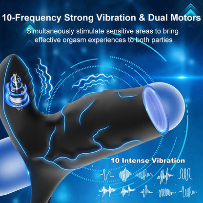 Black Thunder Dual-Ring Vibrator 🔥