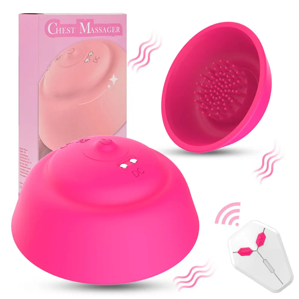 Pink Pulse – Invisible Wear Breast Massager 💓🔇✨