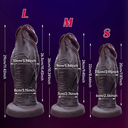 PlumBeast X – Ultra-Thick Veined Dildo with Suction Cup & Stretch Impact 🍇🔥💪
