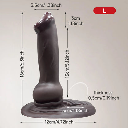 DeepStretch Supreme Cock Sleeve with Testicle Harness 🍫🔥