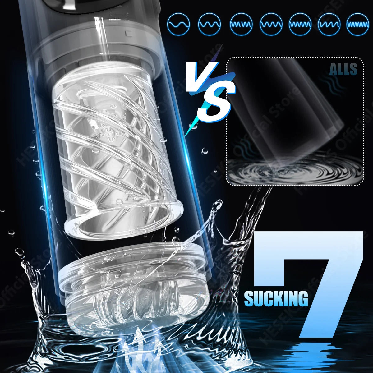 ThrustTrainer X – Smart LCD Stroker with Pump & Lick Modes 📈👅