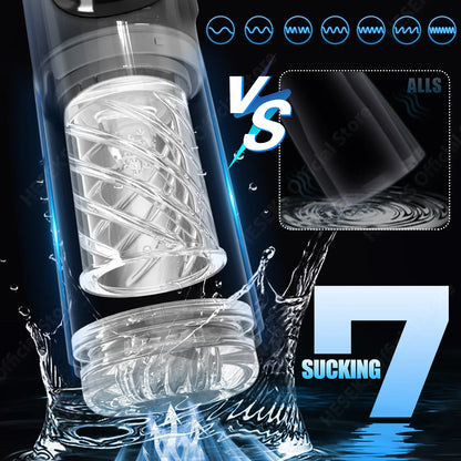 ThrustTrainer X – Smart LCD Stroker with Pump & Lick Modes 📈👅
