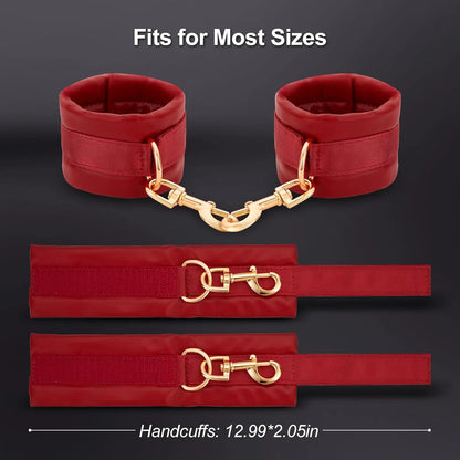 Velvettie Bond – Red Leather Restraint Cuffs 💞