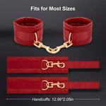 Velvettie Bond – Red Leather Restraint Cuffs 💞
